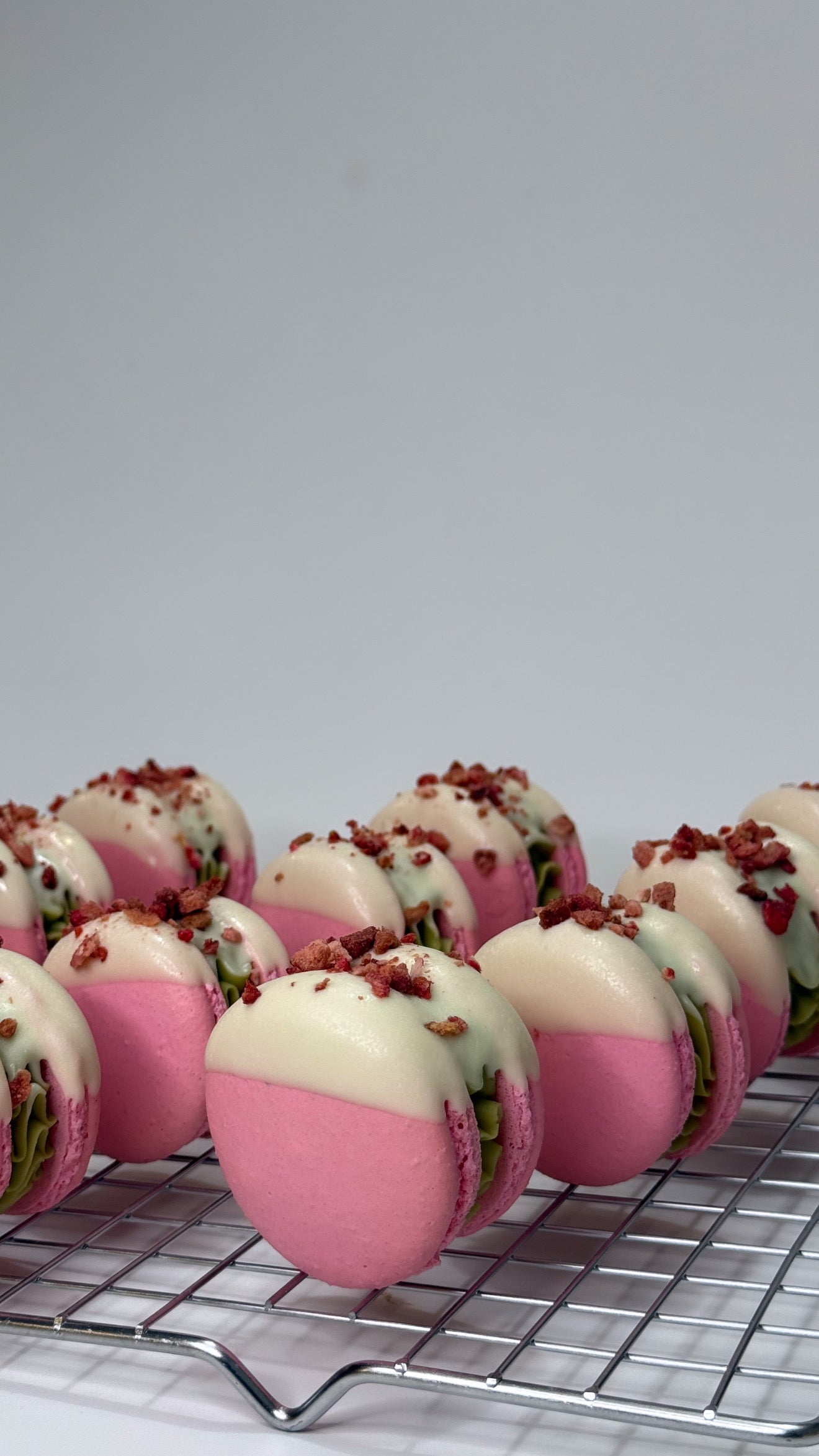 Strawberry Matcha Macaron