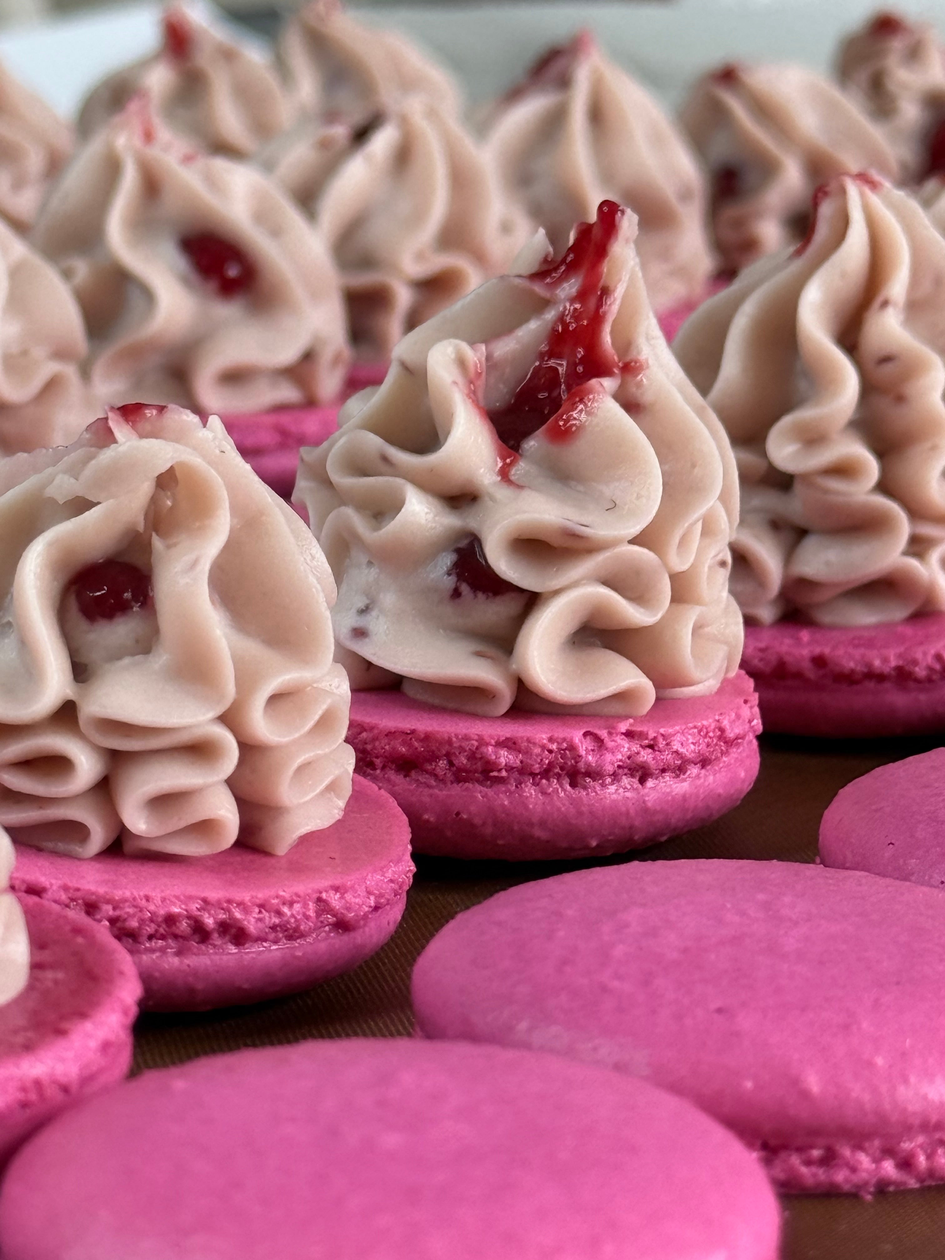 White Chocolate Raspberry Macaron